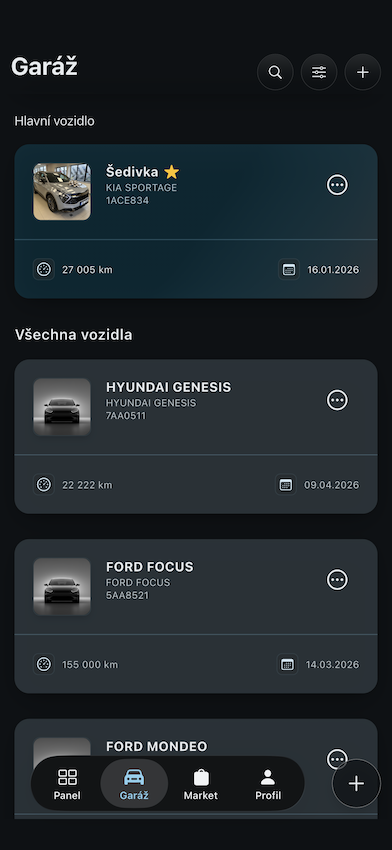 Všechna auta na jednom místě